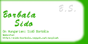 borbala sido business card