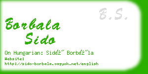 borbala sido business card